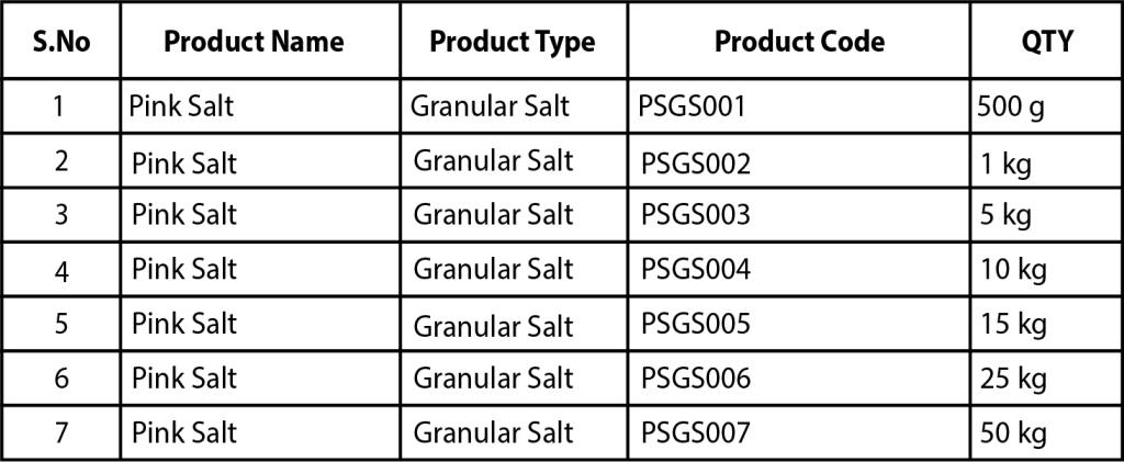 granular salt